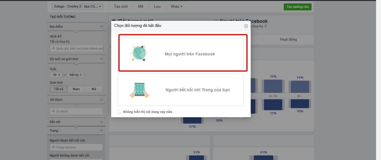 Chọn mọi người trên facebook